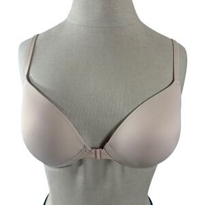 Victoria's Secret PINK Wear Everywhere Push-Up Bra Beige Front Close 32B‎